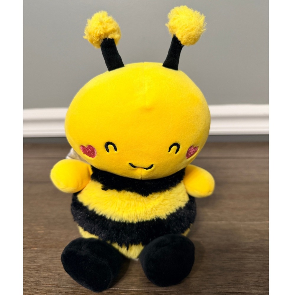 Animal Adventure Bumble Bee Plush Stuffed Animal Yellow Black Silver Wings 10 in